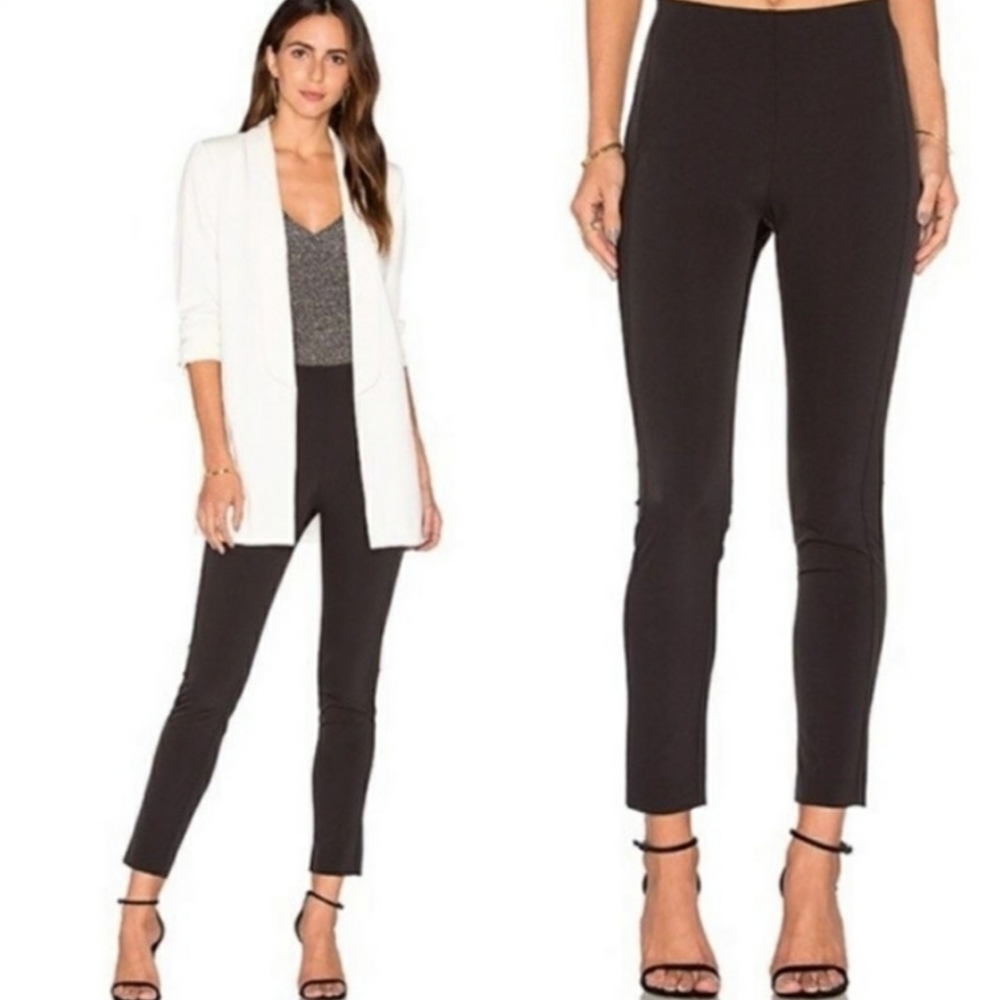 Theory Navalane Becker Skinny Pants Black Slim Fit Stovepipe Straight Trousers 4